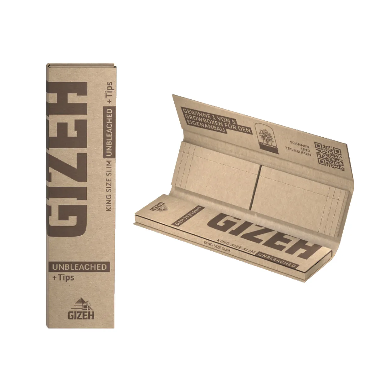 GIZEH Unbleached King Size Slim + Tips