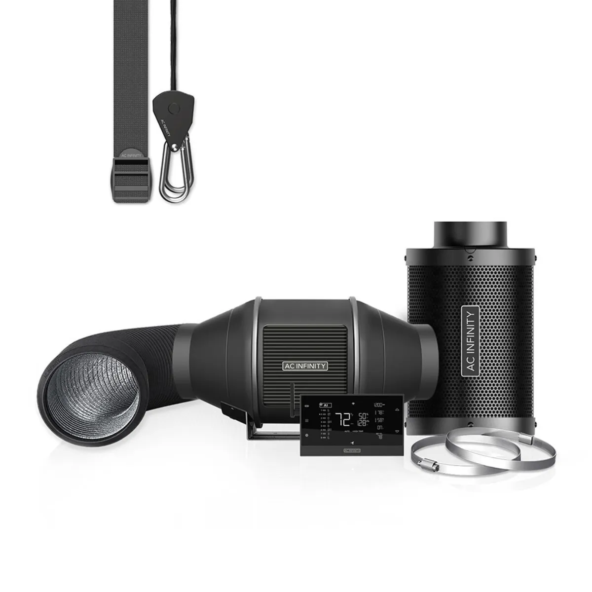 AC Infinity Luftfilter-Set PRO 100mm mit AI+ Controller