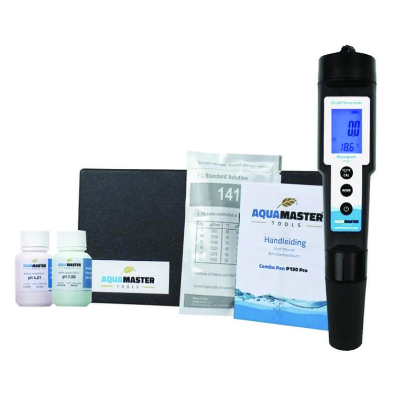 Aquamaster Tools Combo pen meter P160 Pro Set mit Pufferlösungen