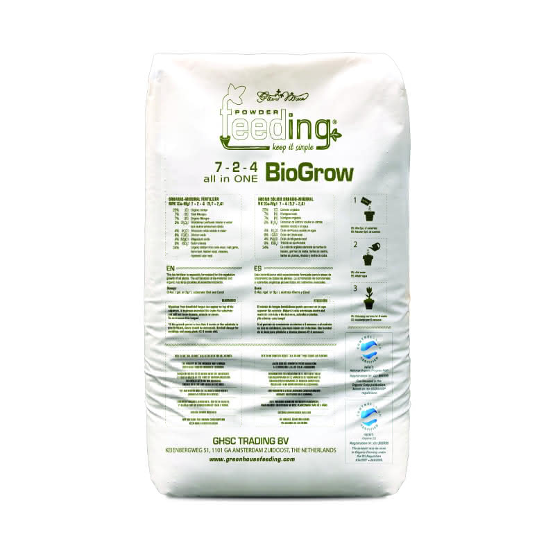 Greenhouse Powder-Feeding BioGrow 25kg