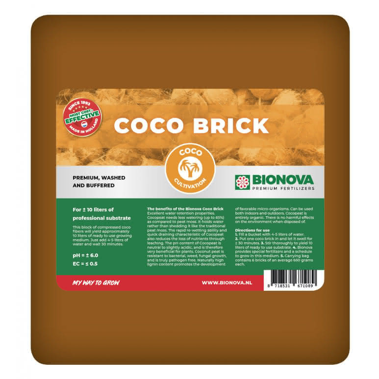 Bio-Nova Coco Brick 6 Stück