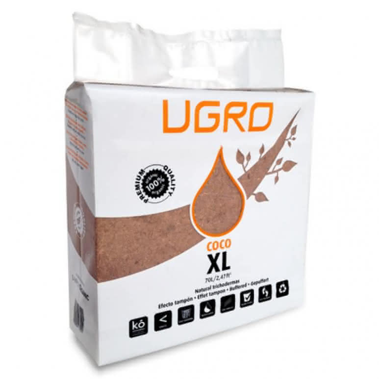 UGro XL Kokossubstrat 70 Liter - gepresstes Substrat